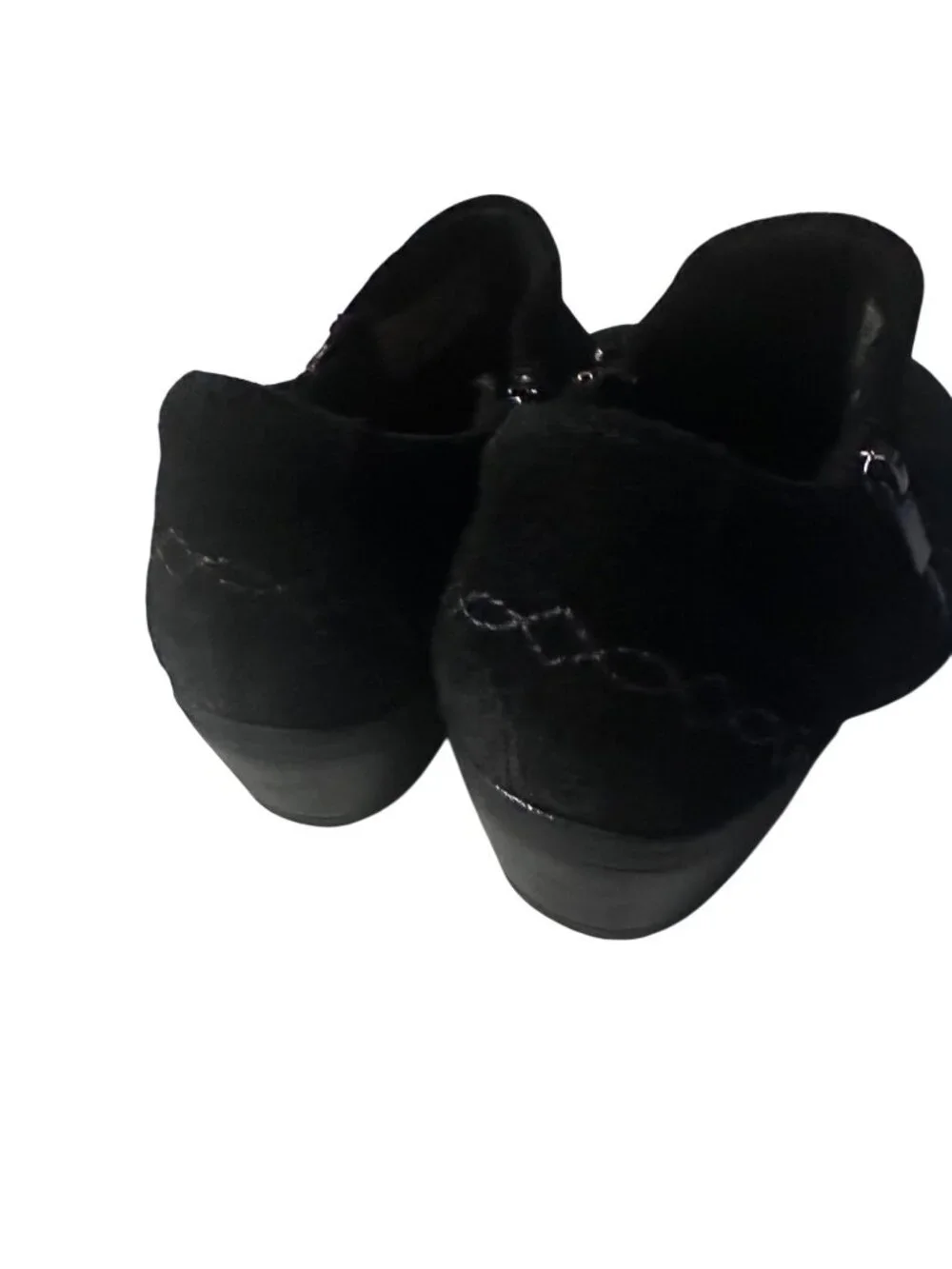 Earth Origins black suede zip boot bootie size 7.5M